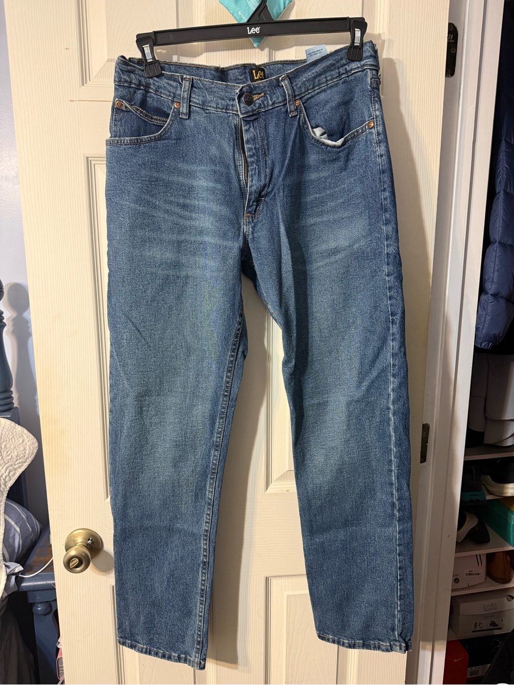 Lee Men's Regular Fit Denim Jeans in Medium Blue
